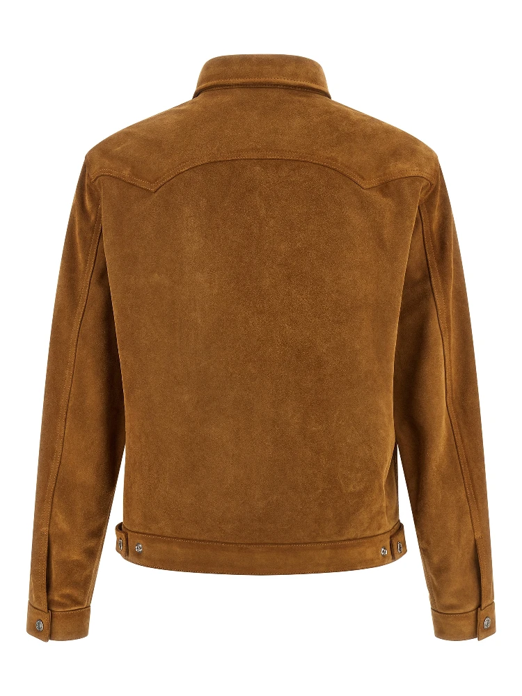Beige Polyvinyl Leather Jacket alternative