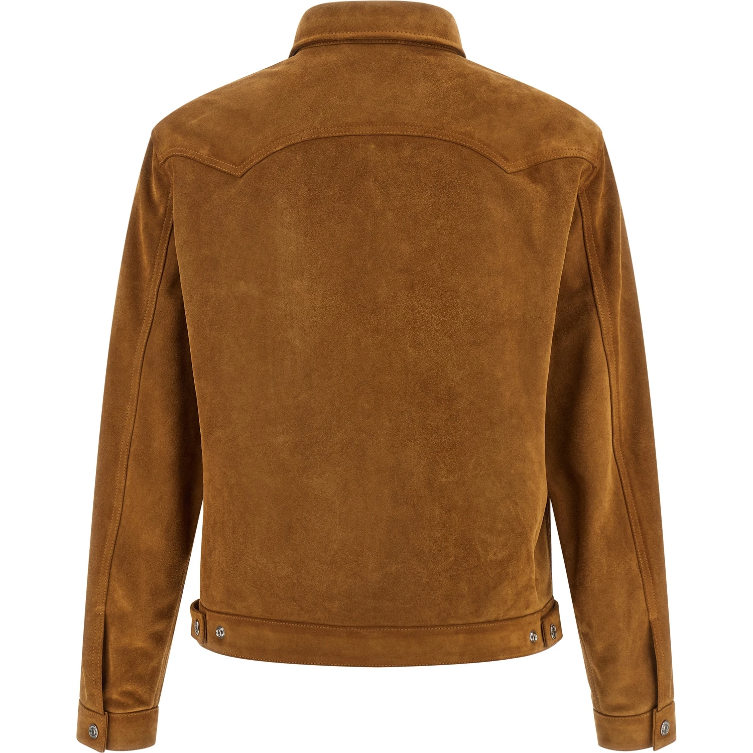 Beige Polyvinyl Leather Jacket