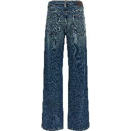 Blue Cotton Jeans Denim