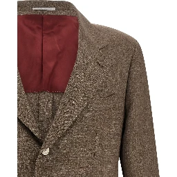 Brown Linen Blazer