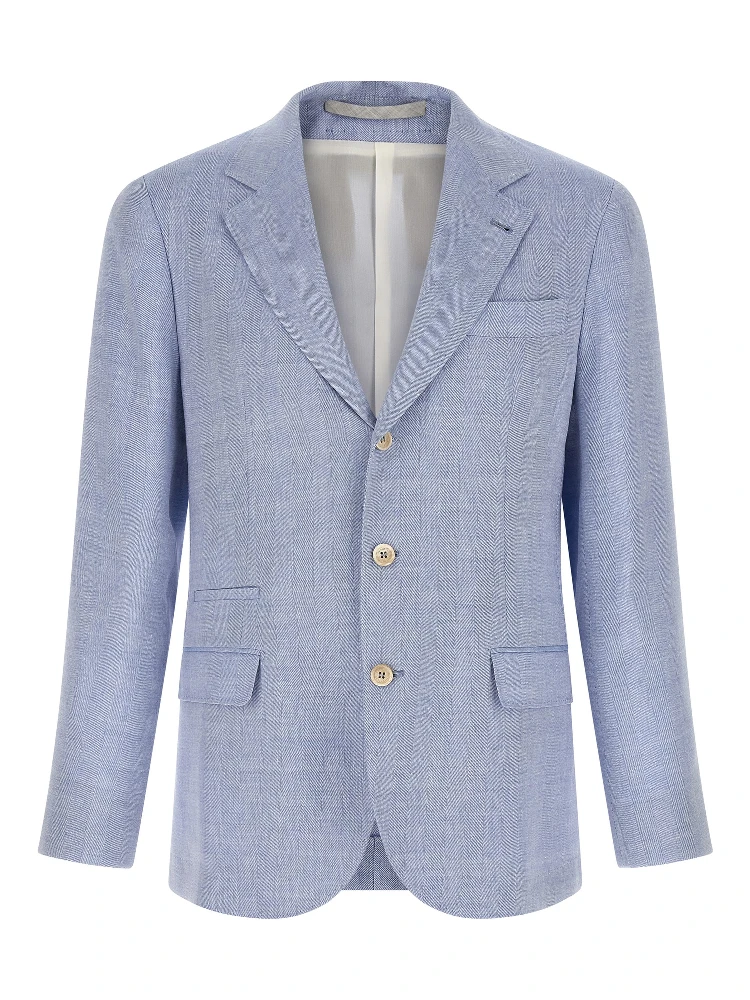 Blue Linen Blazer