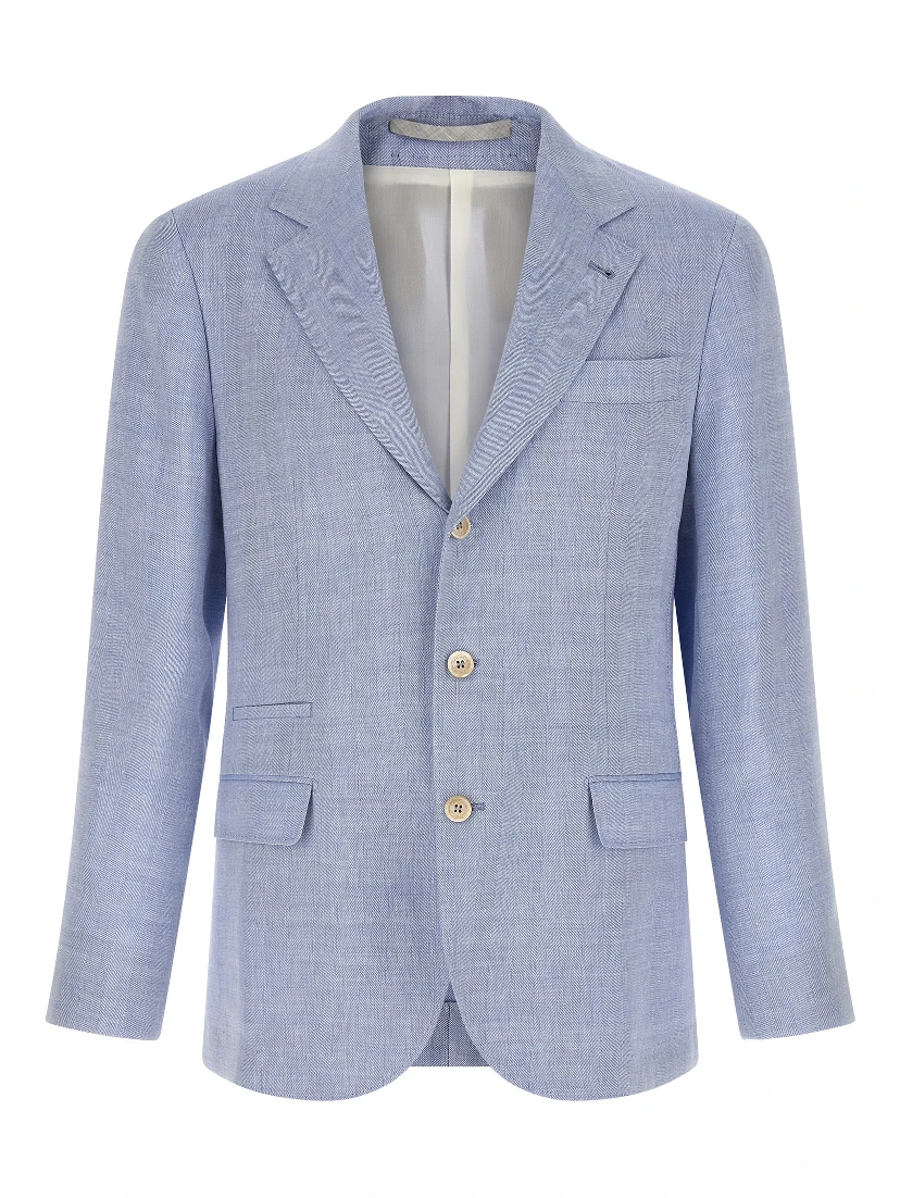 Blue Linen Blazer