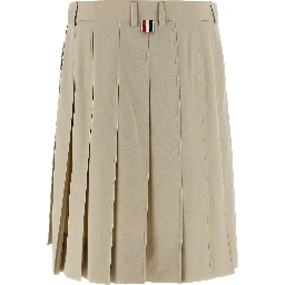 Beige Cotton Long Skirt