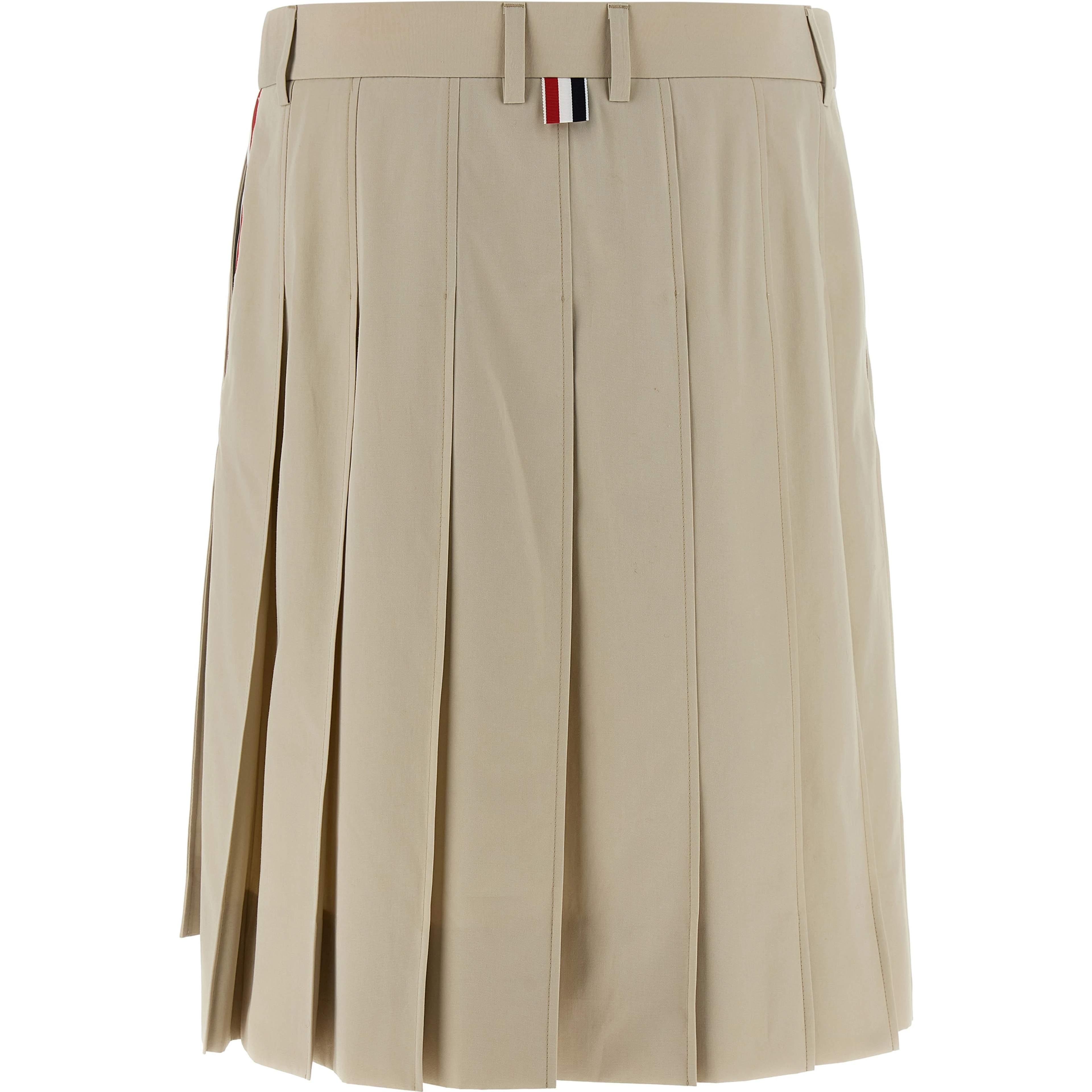 Beige Cotton Long Skirt