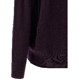 Purple Merino Wool Cardigan