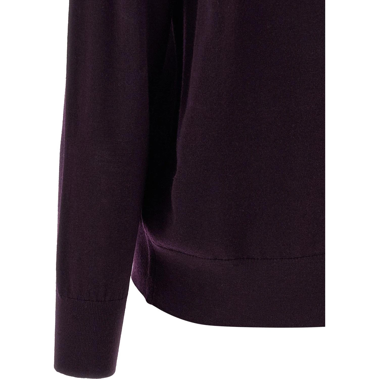 Purple Merino Wool Cardigan