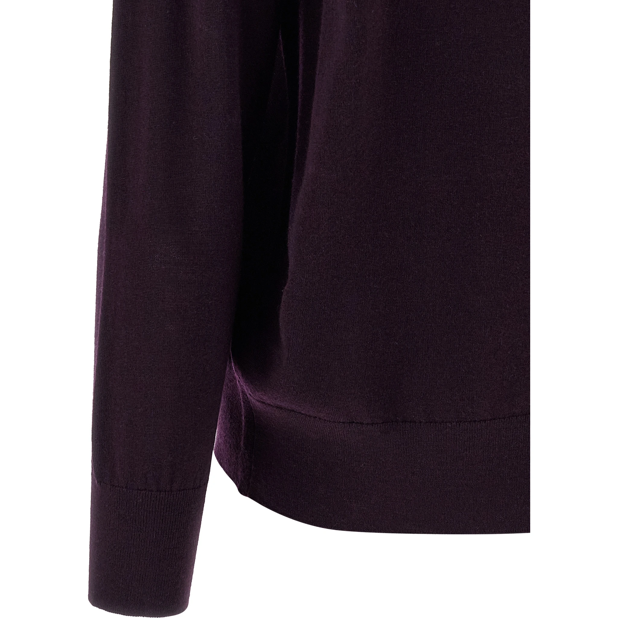 Purple Merino Wool Cardigan