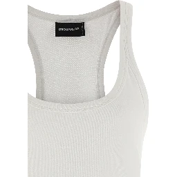 White Cotton Short Dress