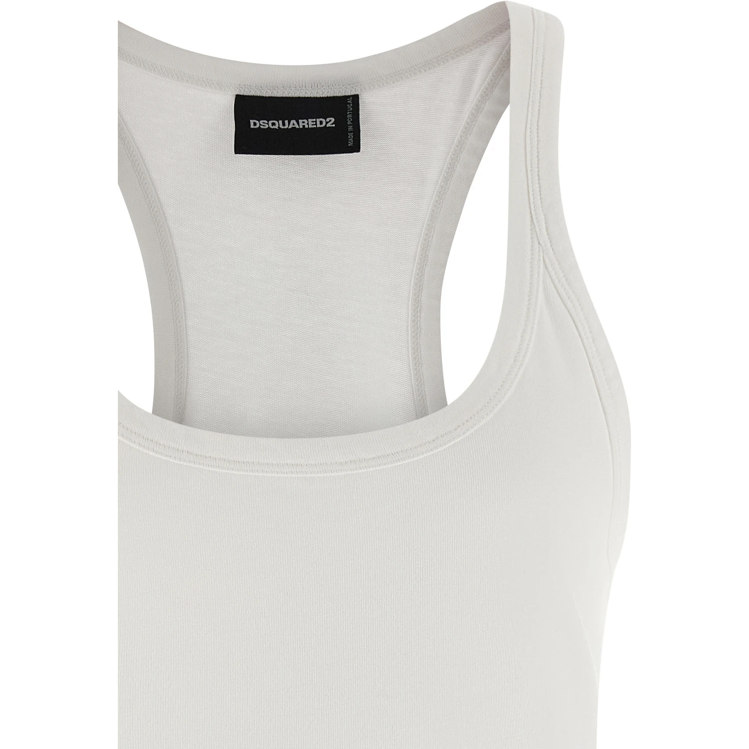 White Cotton Short Dress