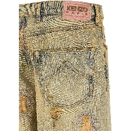 Bicolor Cotton Straight-Leg Jeans