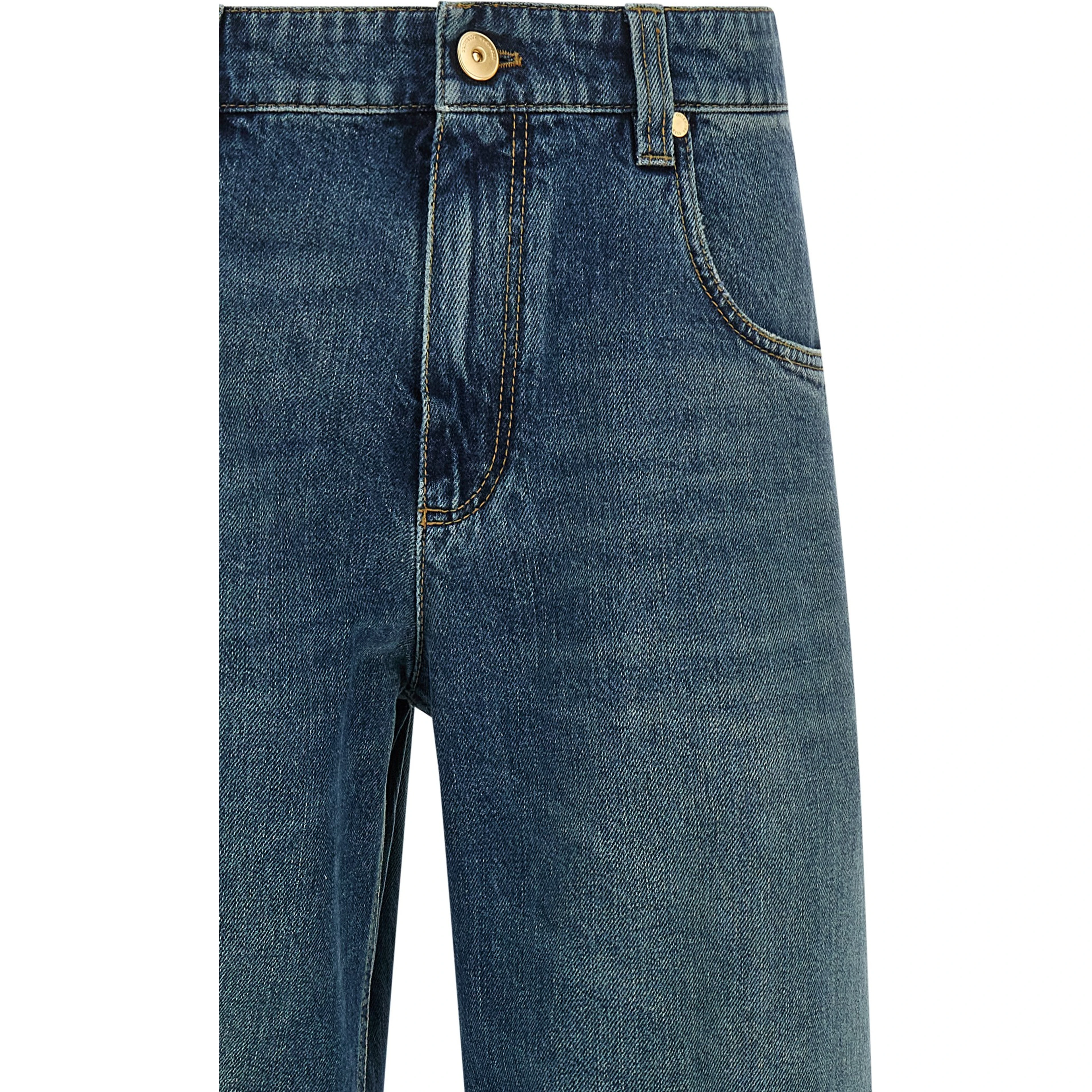Blue Cotton Jeans Denim