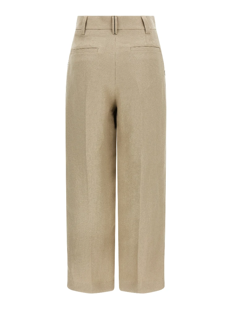 Beige Linen Casual Pants alternative