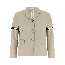 Beige Cotton Blazer