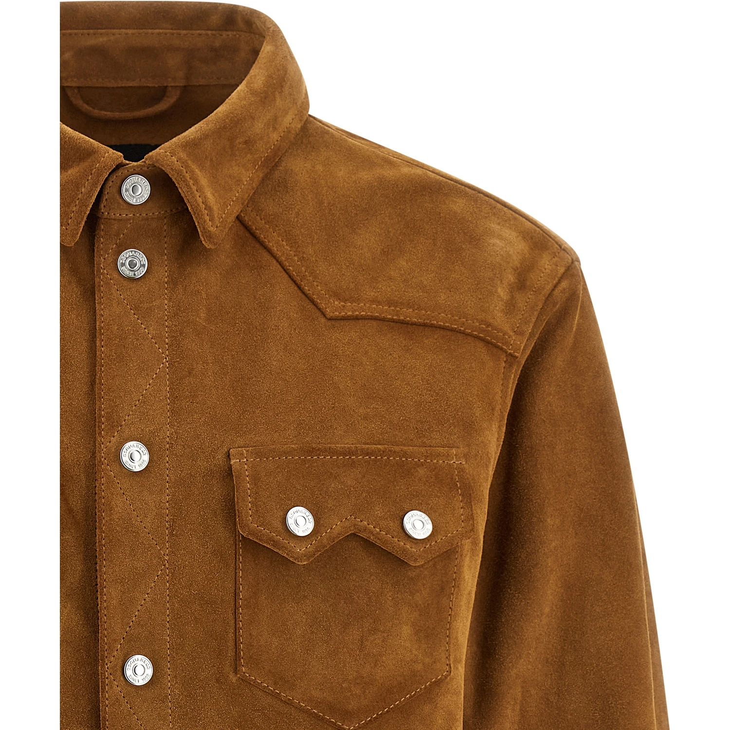 Beige Polyvinyl Leather Jacket