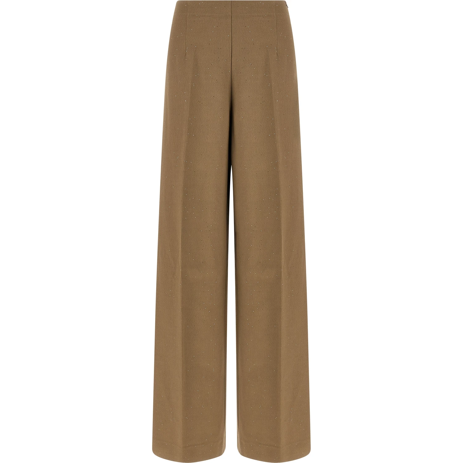 Brown Viscose Casual Pants