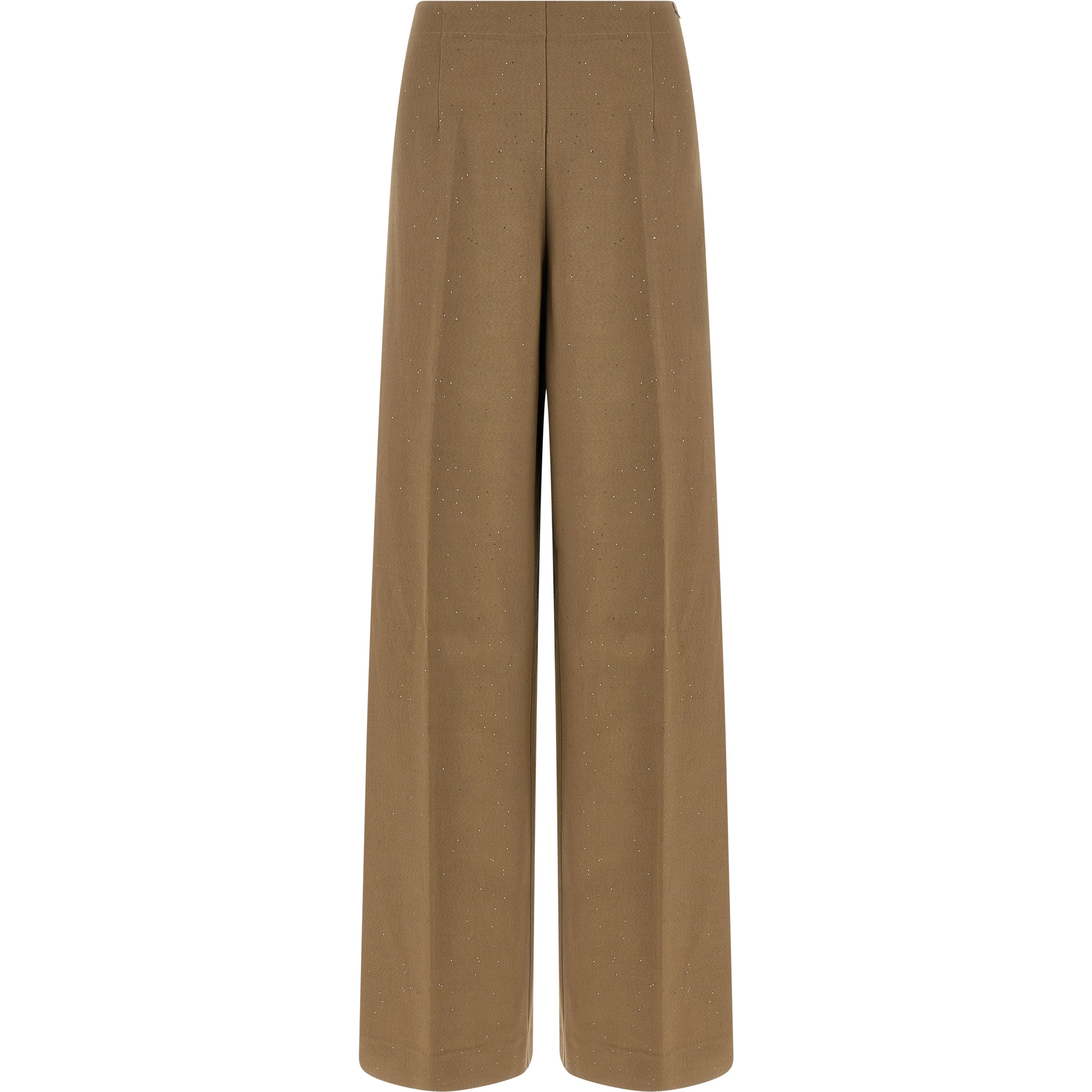 Brown Viscose Casual Pants