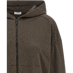 Brown Cotton Hoodie