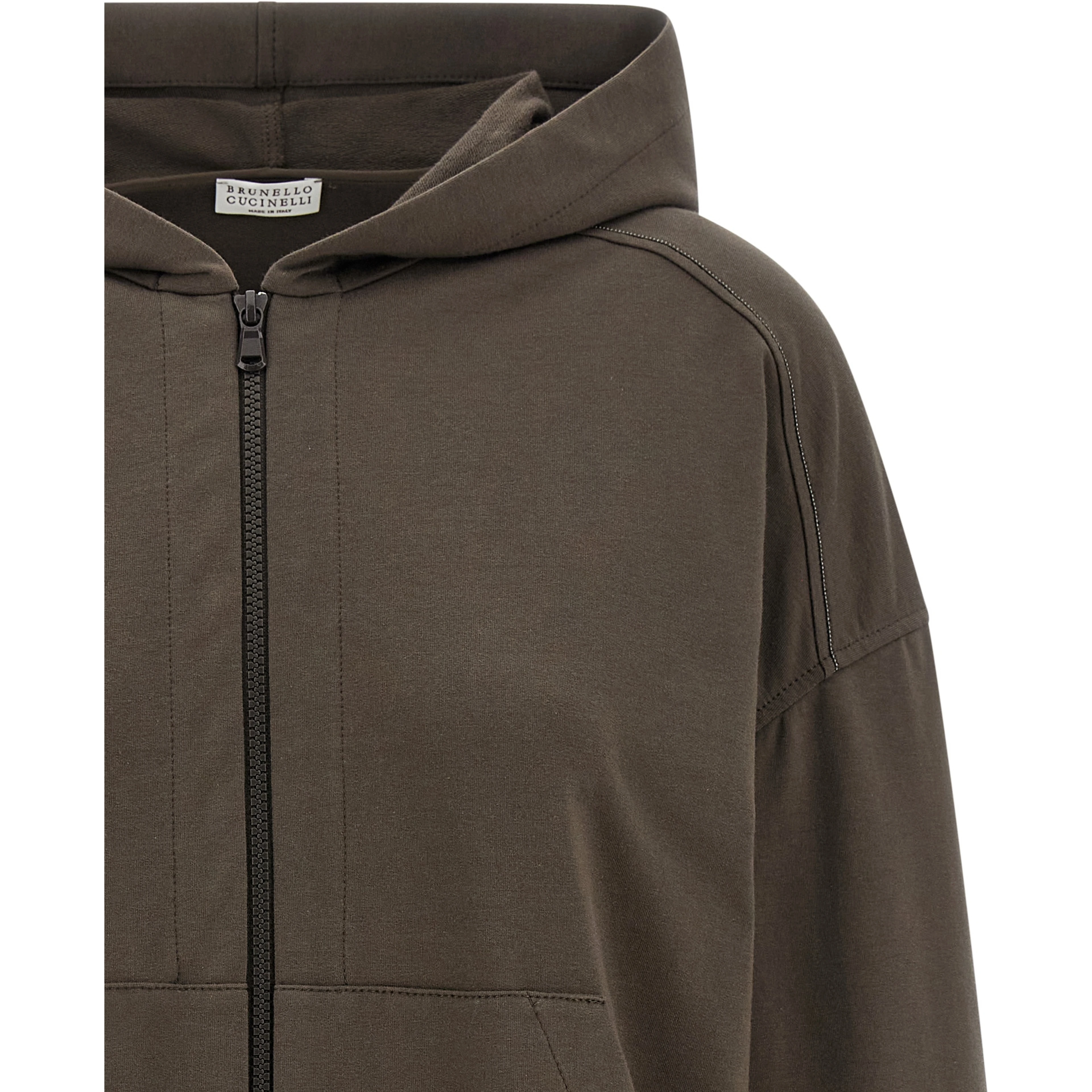 Brown Cotton Hoodie