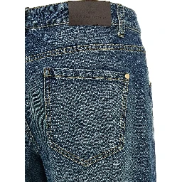 Blue Cotton Jeans Denim