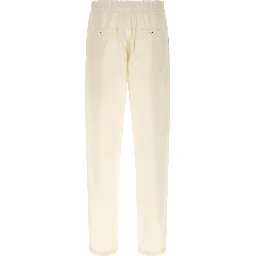 Beige Cotton Cargo Pants