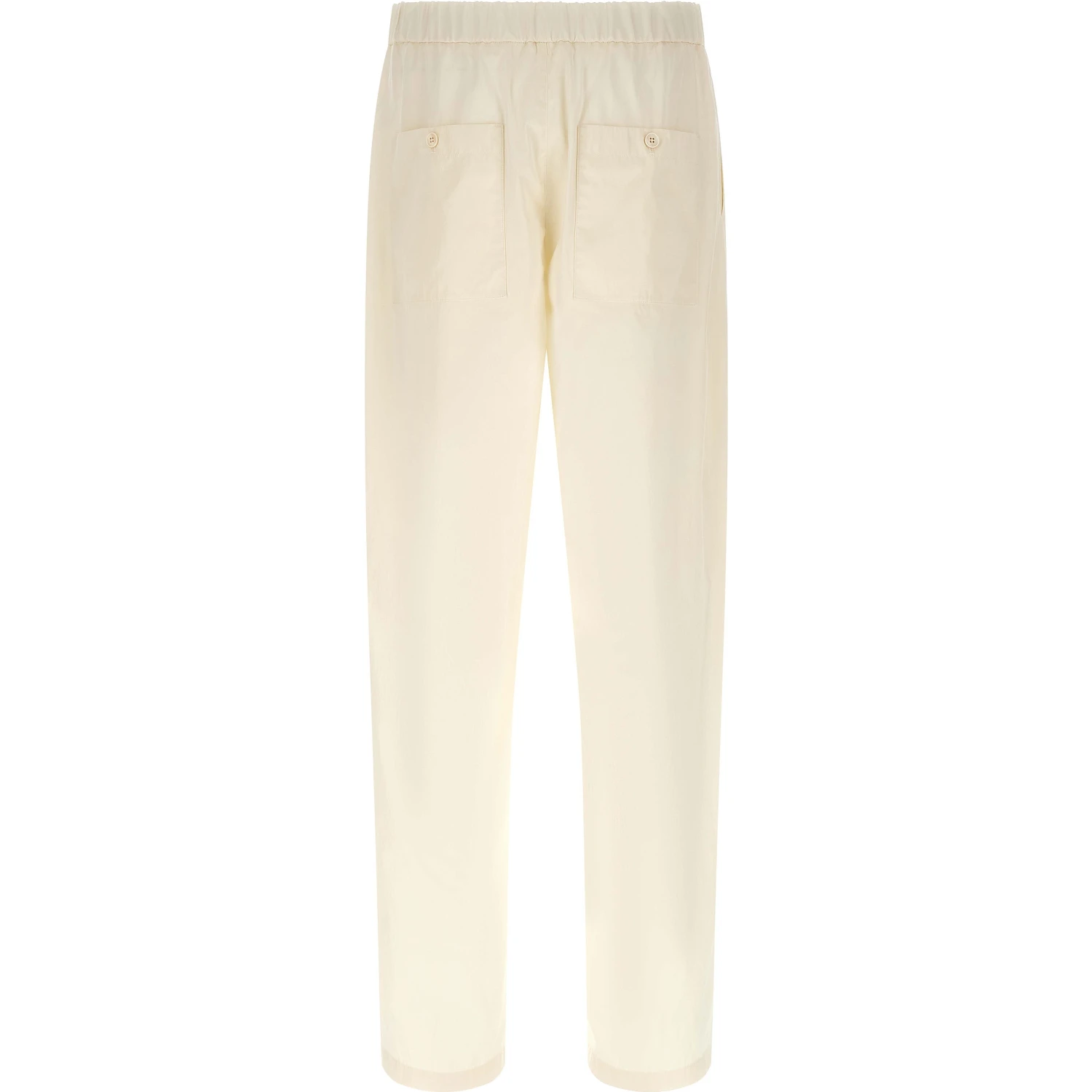 Beige Cotton Cargo Pants