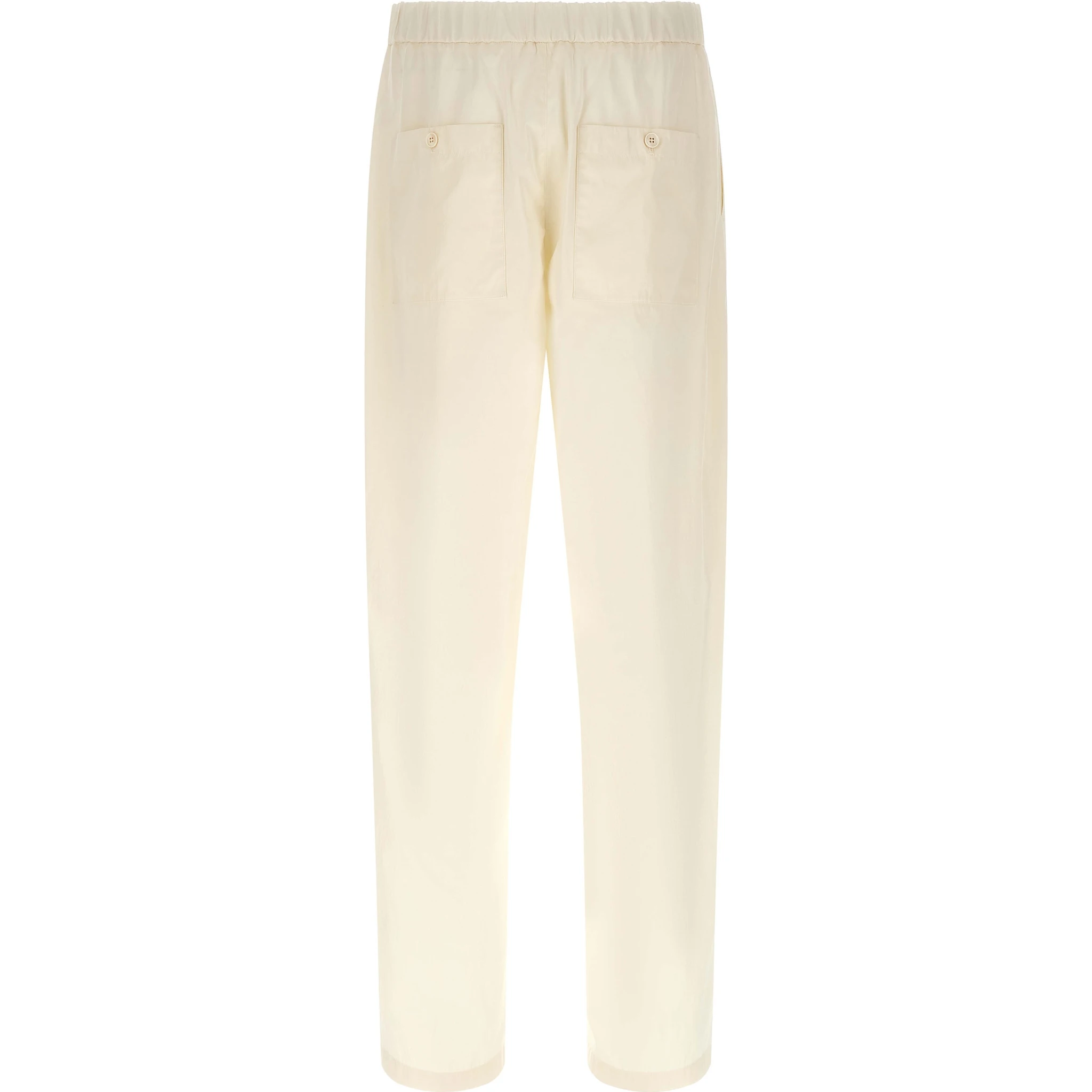 Beige Cotton Cargo Pants