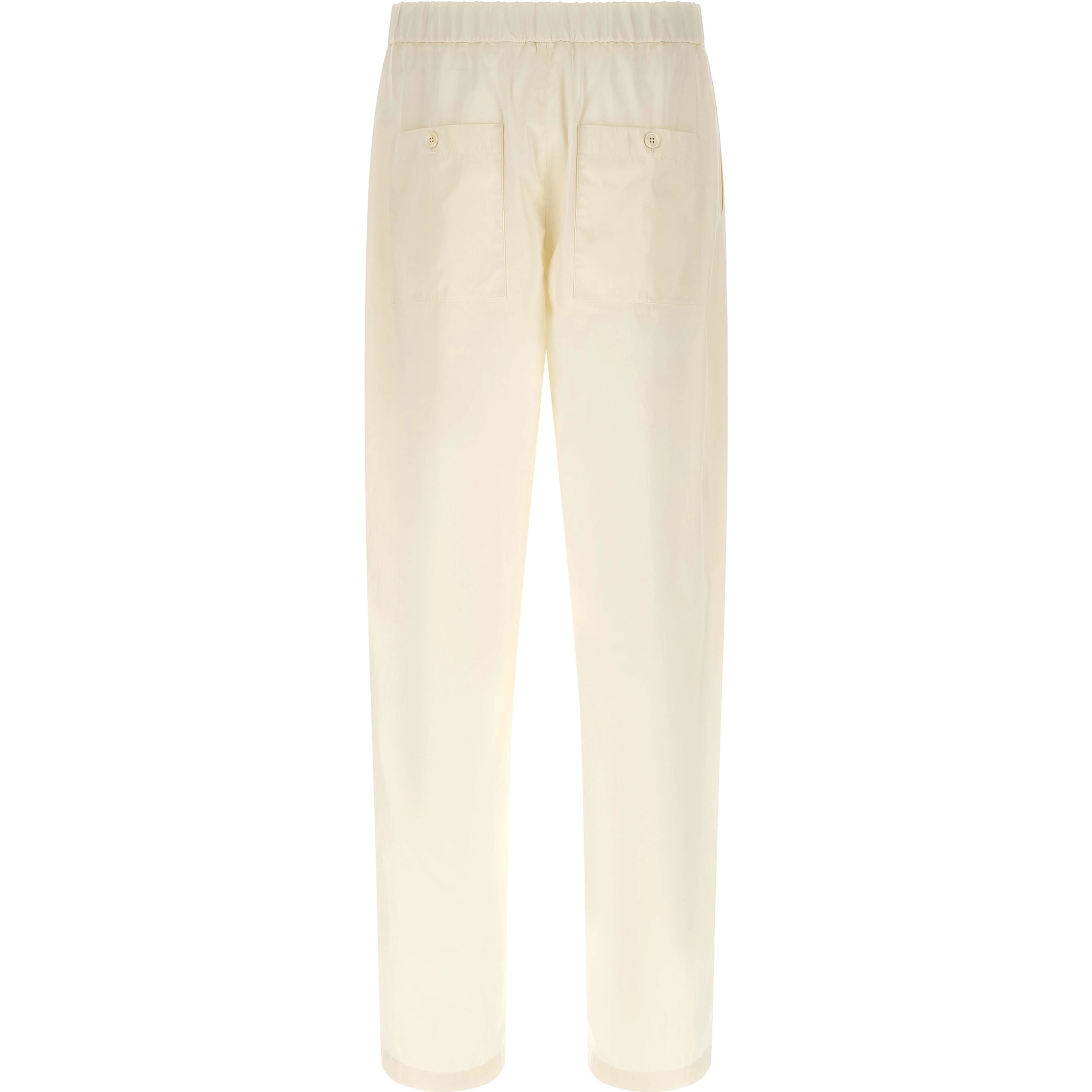 Beige Cotton Cargo Pants