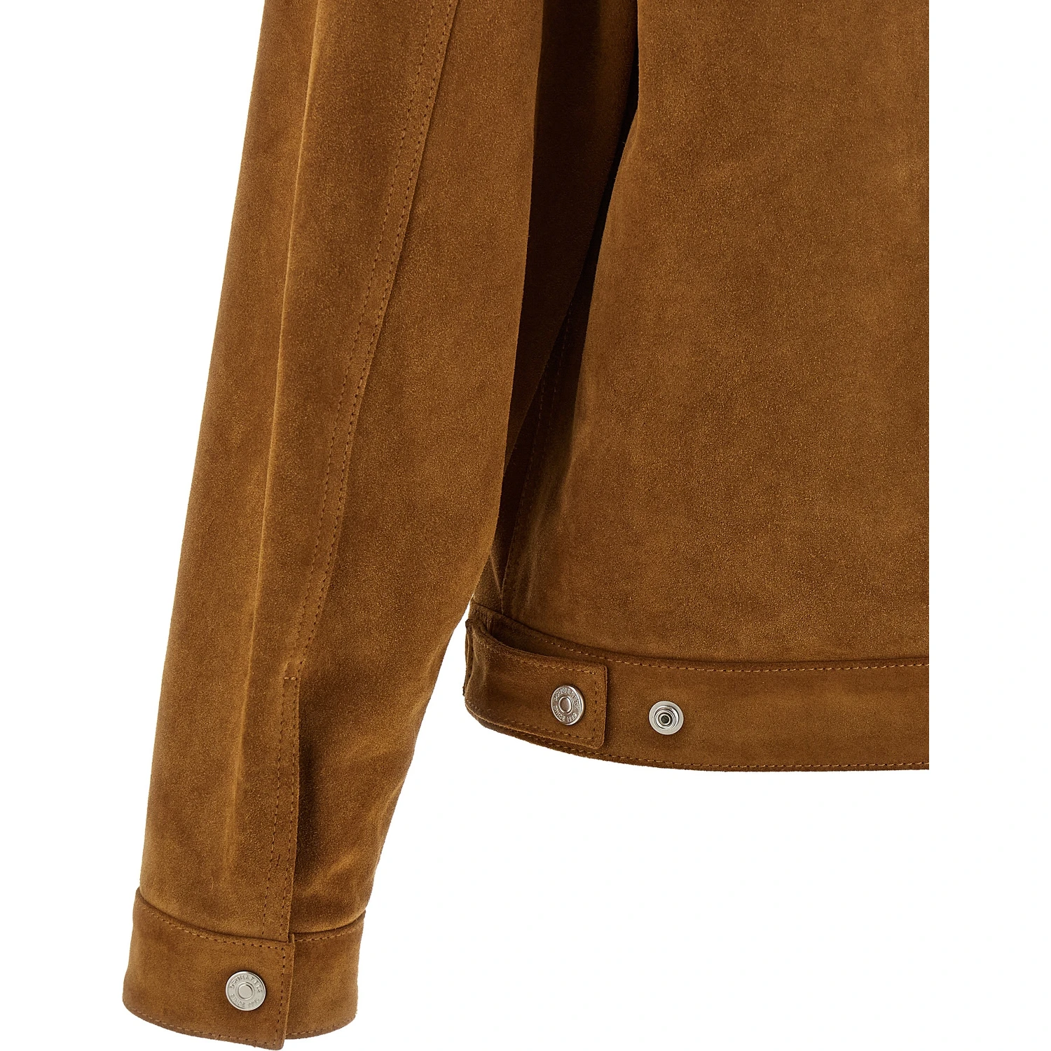 Beige Polyvinyl Leather Jacket