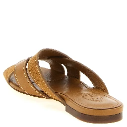 Beige Calfskin Slides