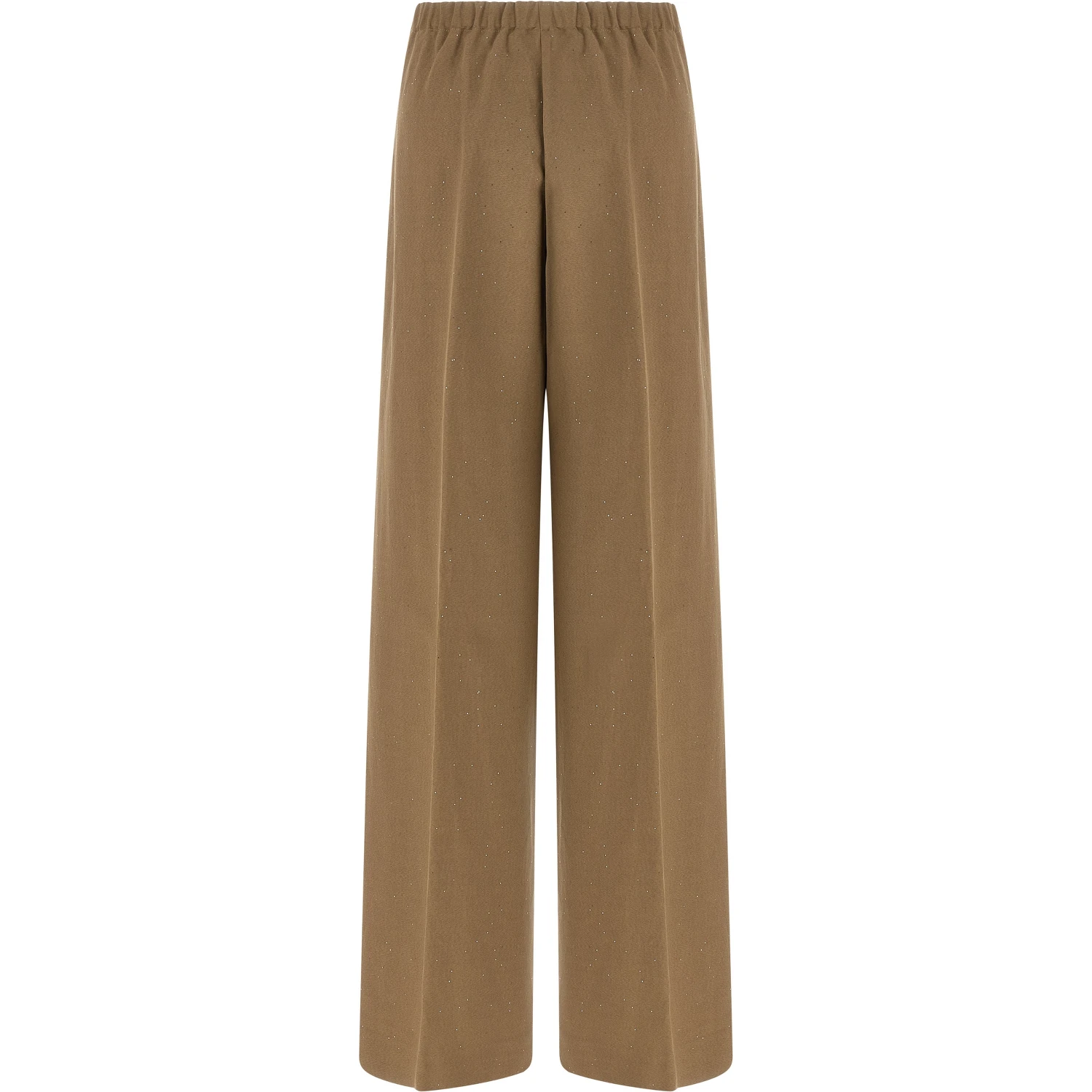 Brown Viscose Casual Pants