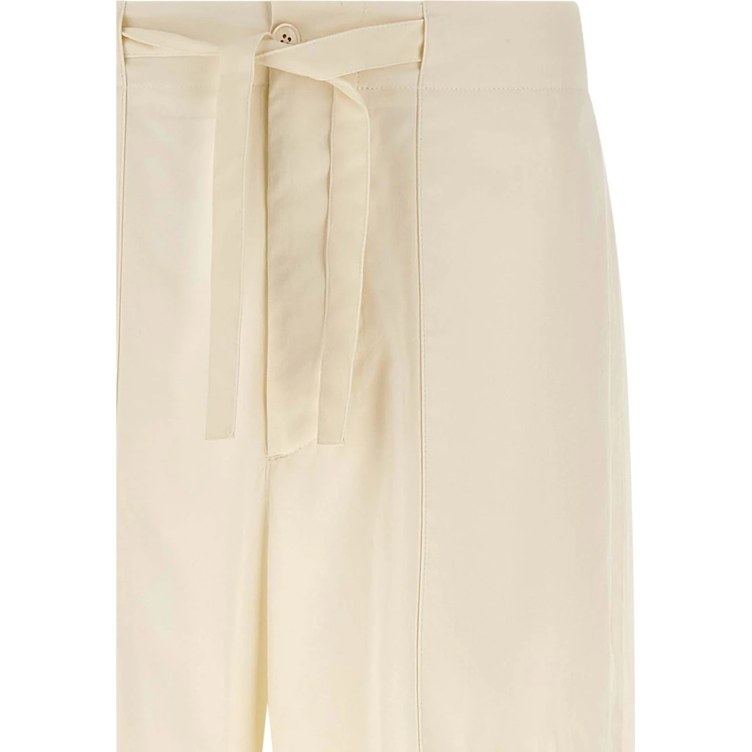 Beige Cotton Cargo Pants