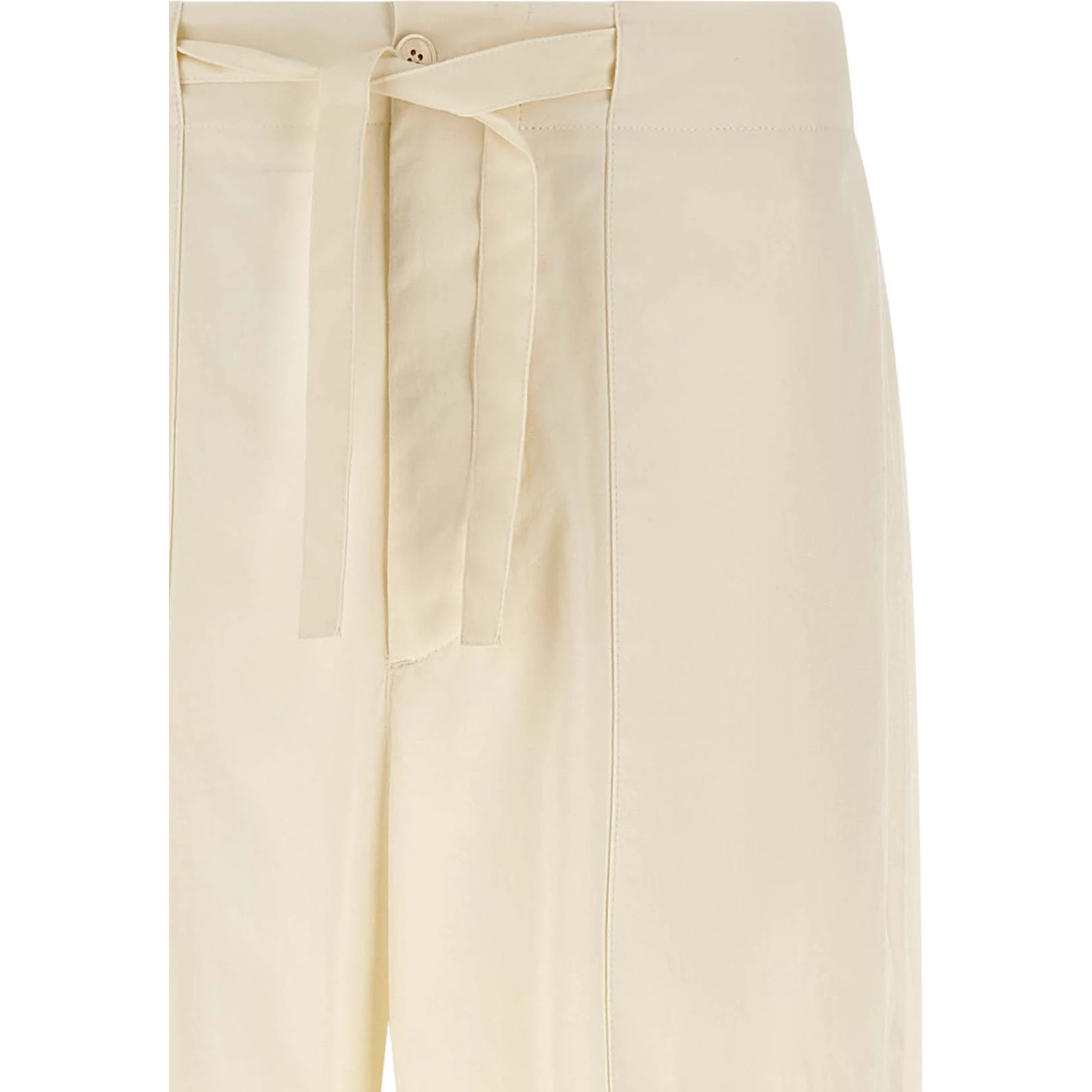 Beige Cotton Cargo Pants