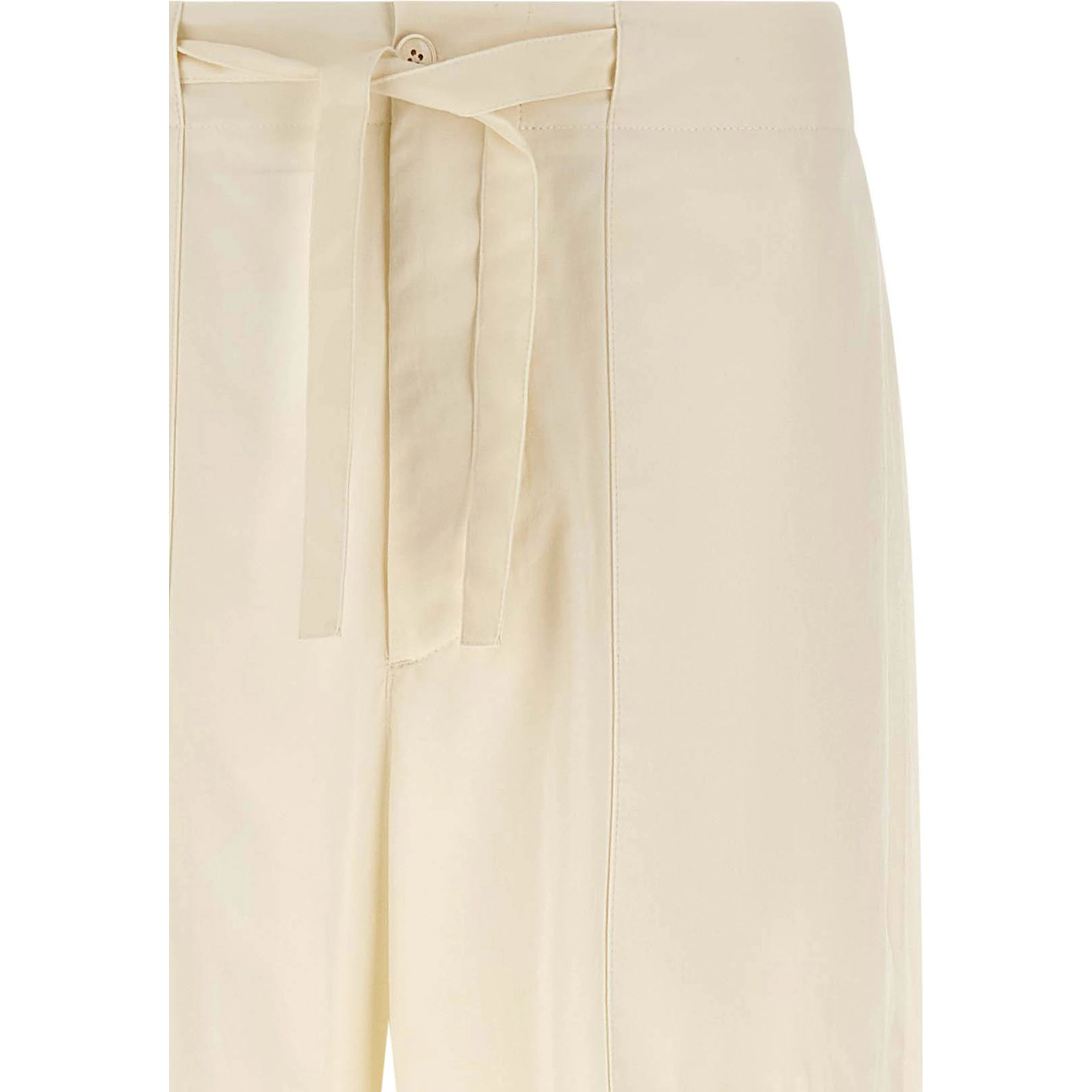 Beige Cotton Cargo Pants