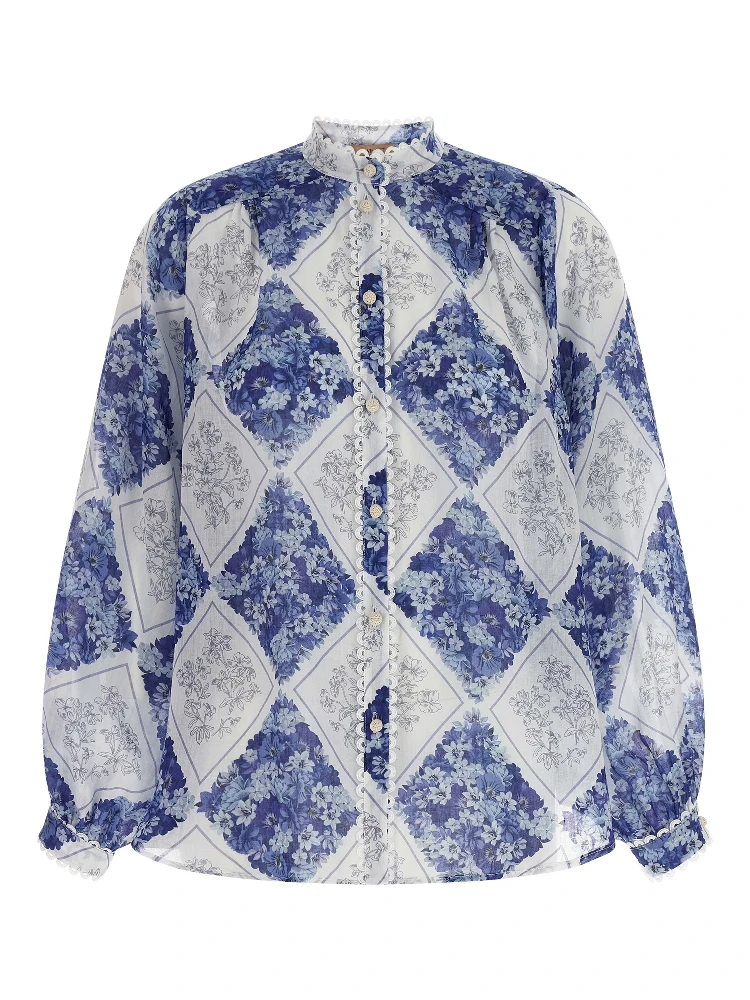 Multicolor Stingray Leather / Ray Skin Blouse