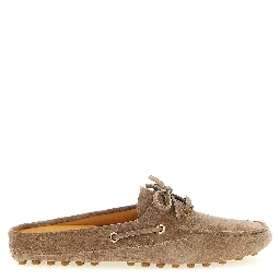 Beige Calfskin Flats