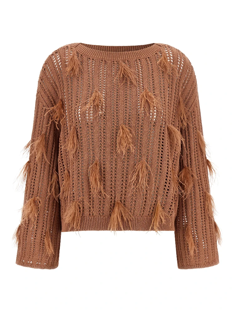 Brown Cotton Cardigan