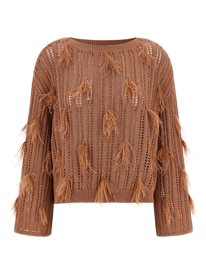 Brown Cotton Cardigan