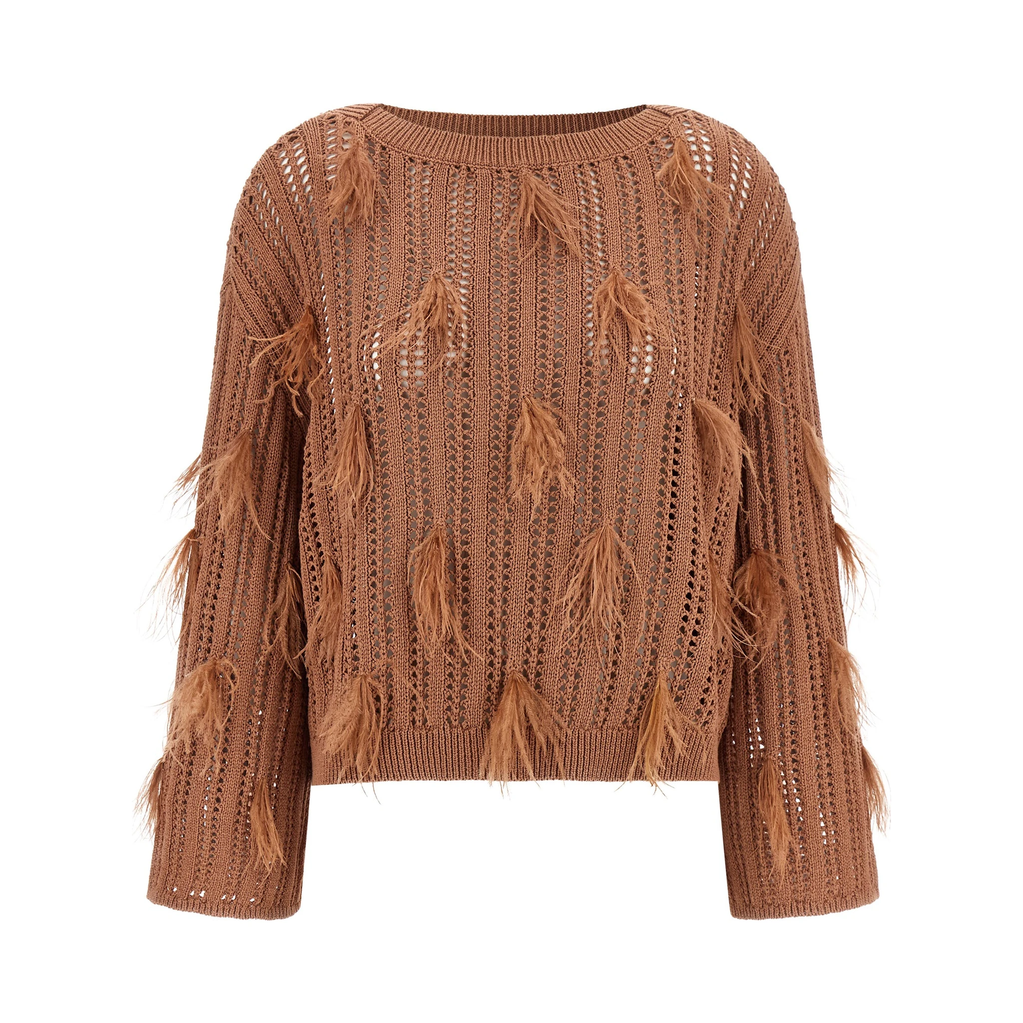 Brown Cotton Cardigan