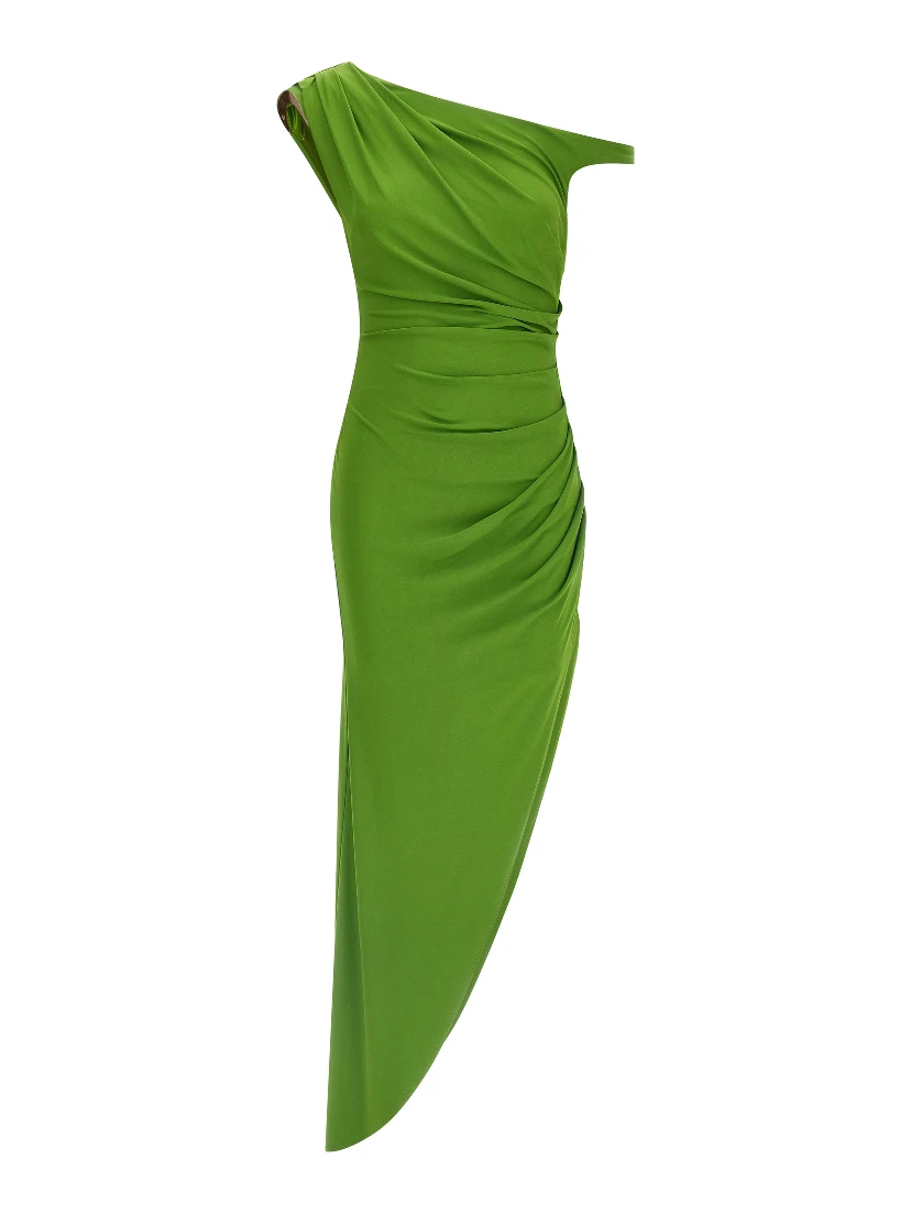 Bicolor Viscose Long Dress