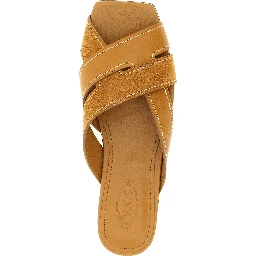 Beige Calfskin Slides