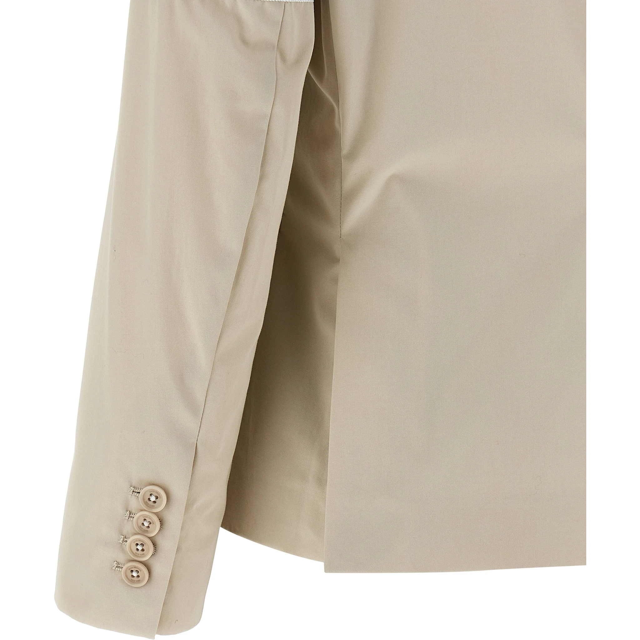 Beige Cotton Blazer