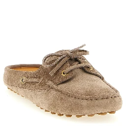 Beige Calfskin Flats