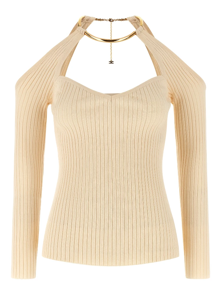 Beige Viscose Cardigan
