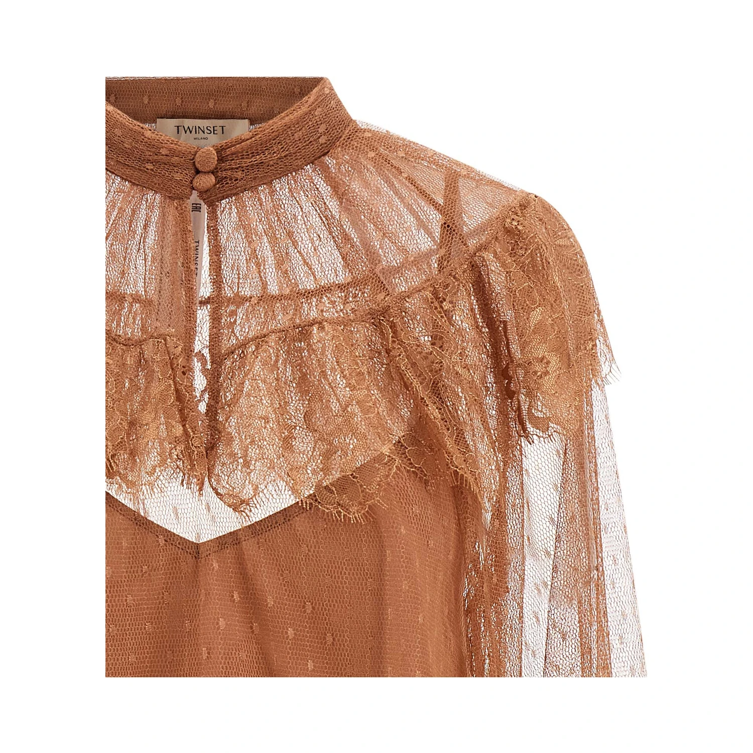 Brown Polyester Blouse