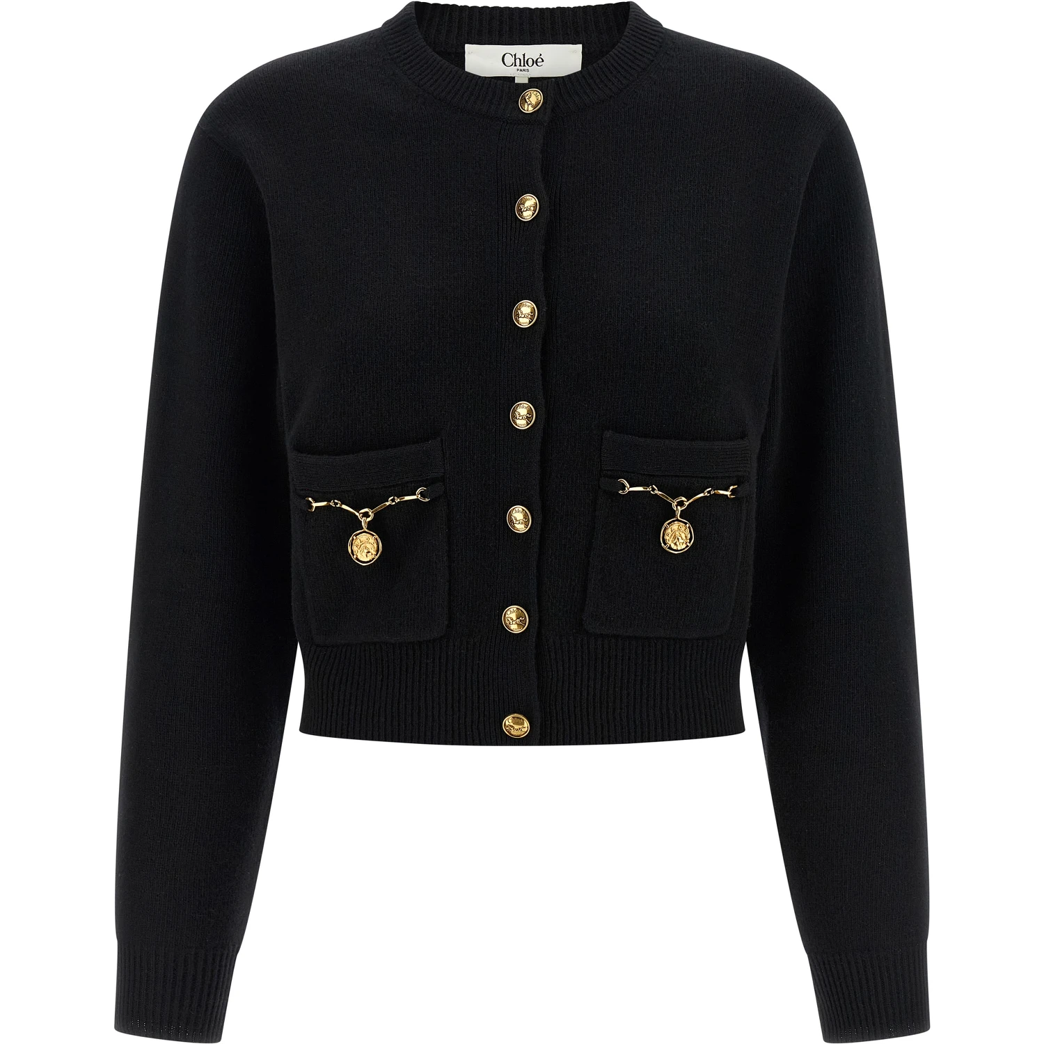 Black Wool Cardigan