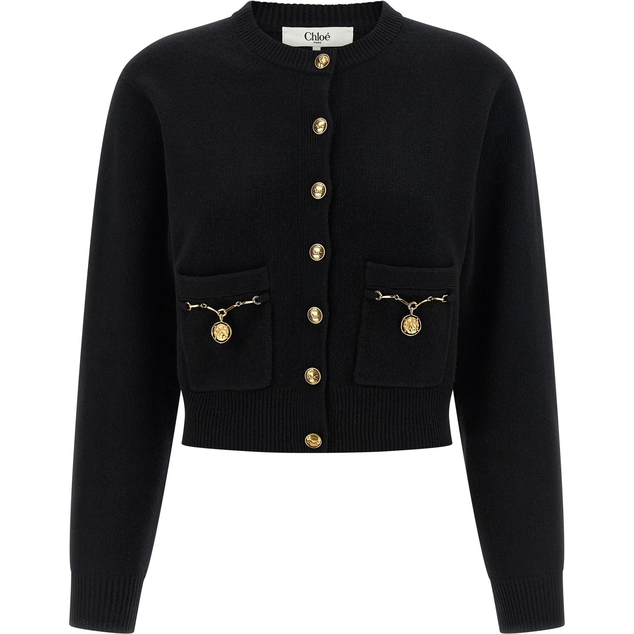Black Wool Cardigan
