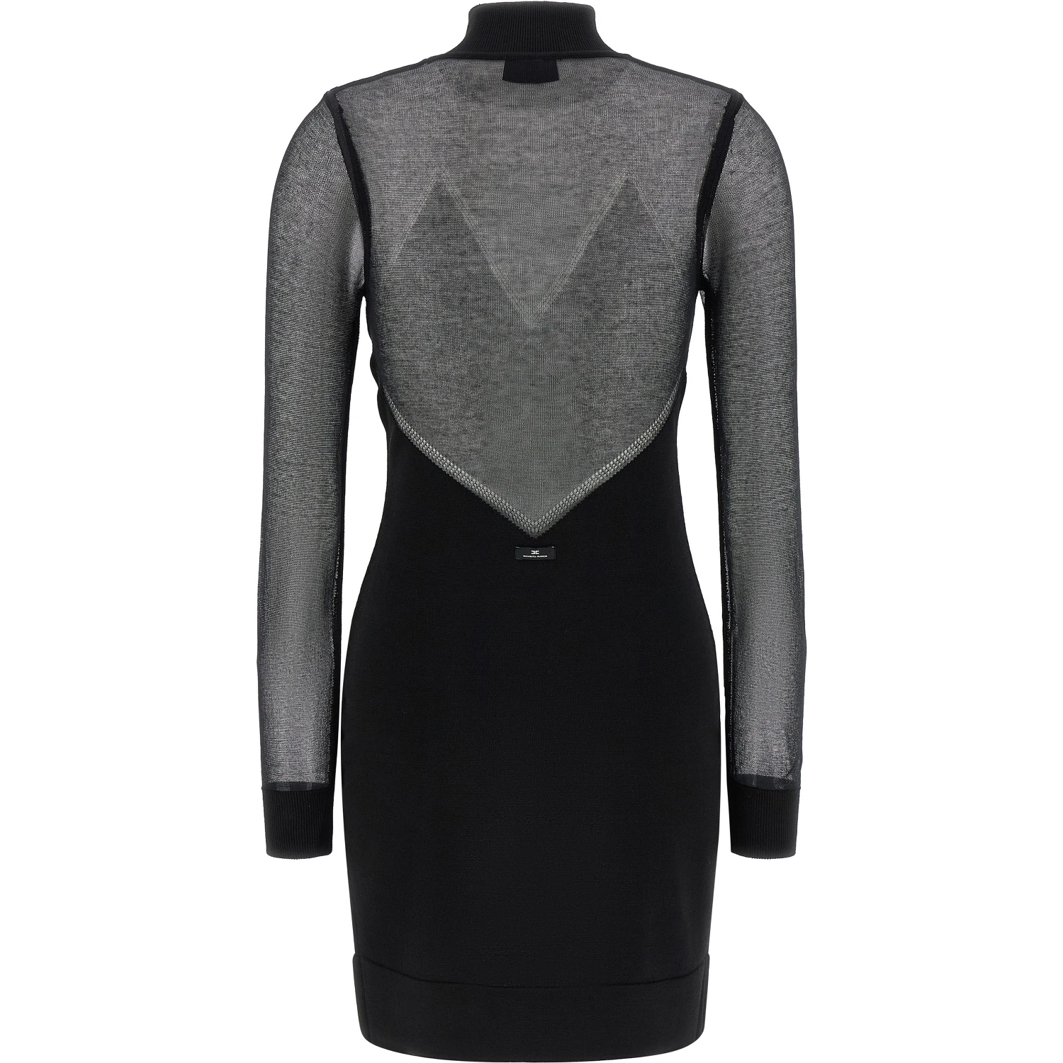 Black Viscose Short Dress