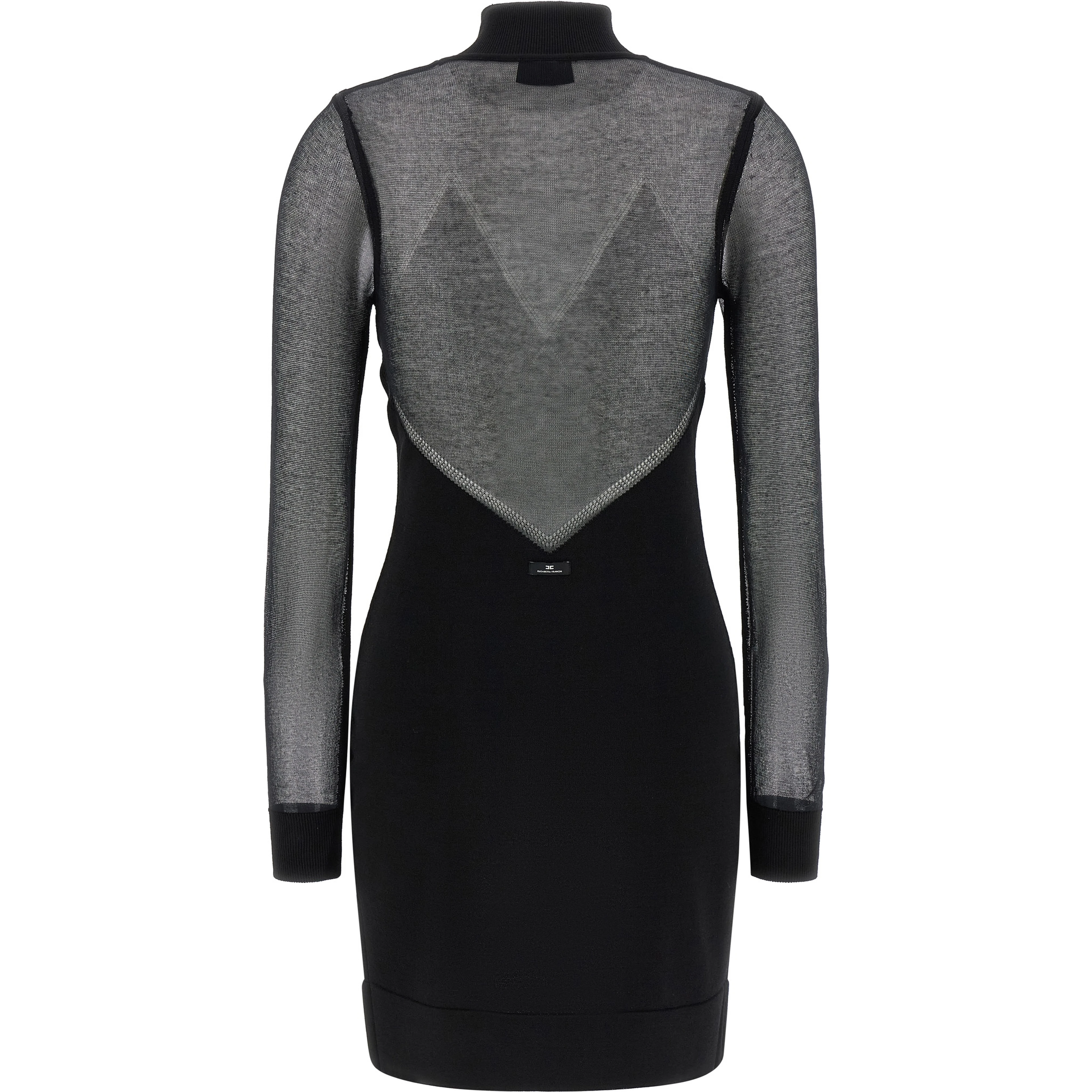 Black Viscose Short Dress