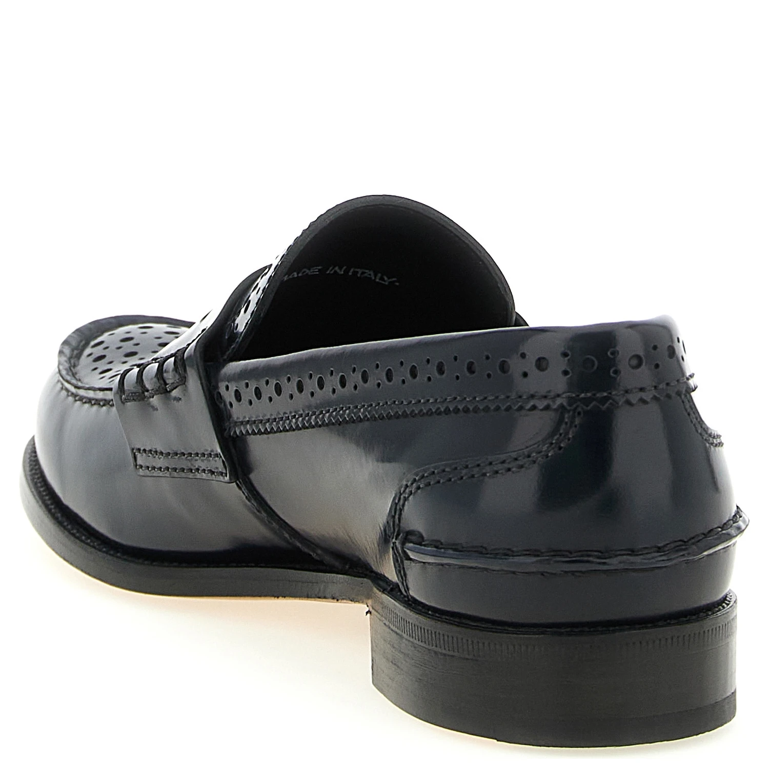 Blue Calfskin Slip-On Loafers