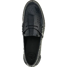Blue Calfskin Slip-On Loafers
